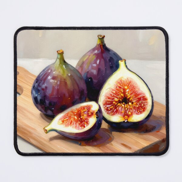 Item preview, Figs on a Chopping Board — Folk Art Kitchen Print designed and sold by Kelvin Hughes Design.