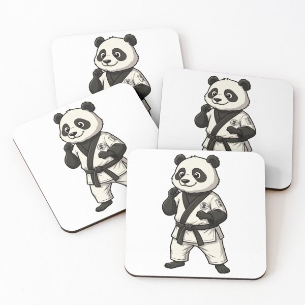 Item preview, Cute Panda Martial Artist Black Belt Gi designed and sold by k3rstman1.