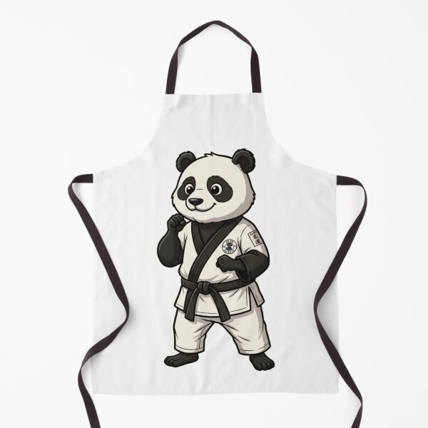 Item preview, Cute Panda Martial Artist Black Belt Gi designed and sold by k3rstman1.