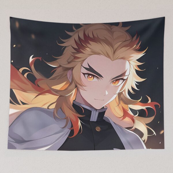 Item preview, Kyojuro Rengoku Demon Slayer Night Glow Flame Hashira designed and sold by Spraykart.
