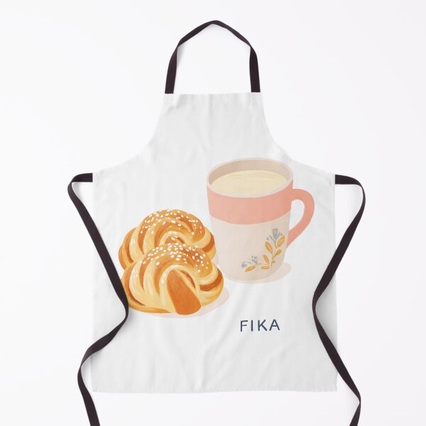 Item preview, Kawaii Coffee and Kanelbullar Fika Cute Scandinavian Art designed and sold by BobaBunny76.