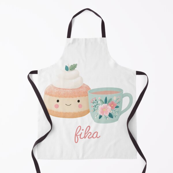 Item preview, Kawaii Coffee and Semla Fika Cute Scandinavian Art designed and sold by BobaBunny76.