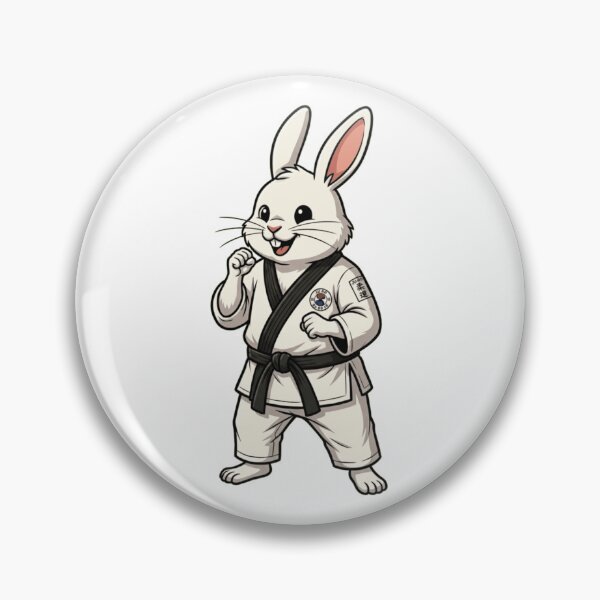 Item preview, Judo Rabbit Martial Artist Black Belt Bunny designed and sold by k3rstman1.