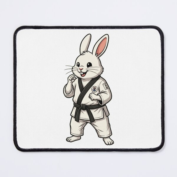 Item preview, Judo Rabbit Martial Artist Black Belt Bunny designed and sold by k3rstman1.