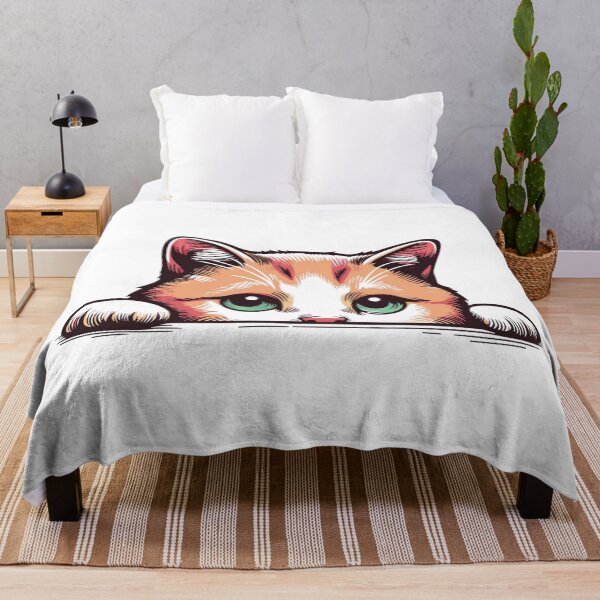 Item preview, Curious Siamese Cat Peeking Retro Illustration designed and sold by KrisGraphic45.