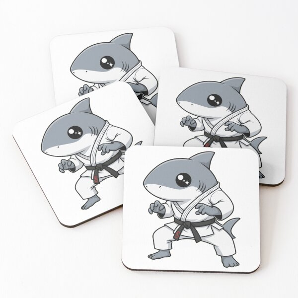 Item preview, Chibi Shark Karate Master Black Belt Martial Arts designed and sold by k3rstman1.