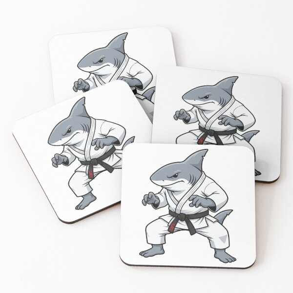 Item preview, Shark Martial Artist Karate Black Belt Mascot designed and sold by k3rstman1.