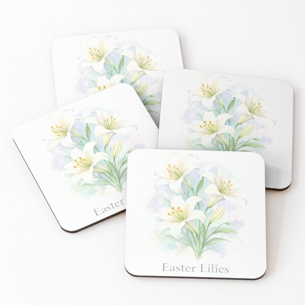 Item preview, Easter Lilies Watercolor - Spring Floral Elegance designed and sold by Uniqueauraaprints.