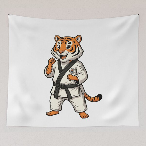 Item preview, Karate Tiger Mascot Black Belt Judo Sensei designed and sold by k3rstman1.