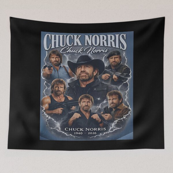 Item preview, Chuck Norris 1946-2026, Rest In Power Western Legend Patriotic, Cowboy Vintage Tribute  designed and sold by HyphThonia.