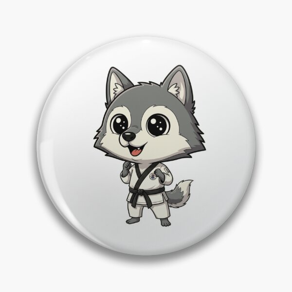 Item preview, Cute Chibi Wolf Martial Arts Black Belt designed and sold by k3rstman1.