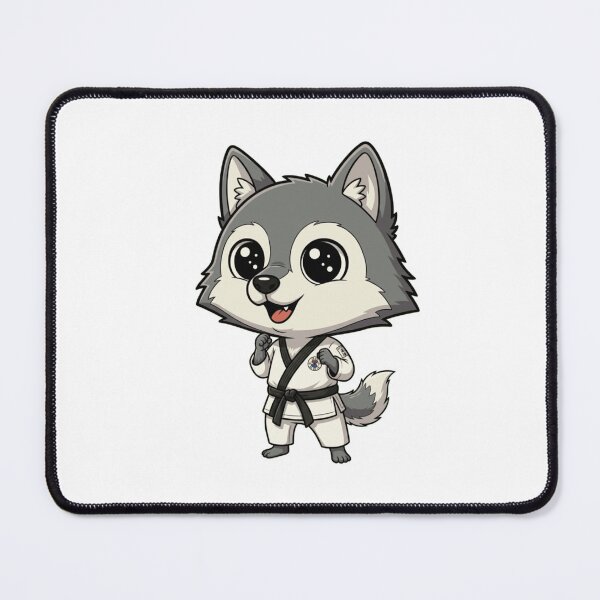 Item preview, Cute Chibi Wolf Martial Arts Black Belt designed and sold by k3rstman1.