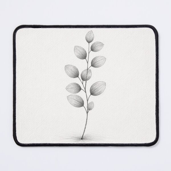 Item preview, Minimalist Eucalyptus Branch Charcoal Drawing – Elegant Botanical Line Art designed and sold by DrizzyV.