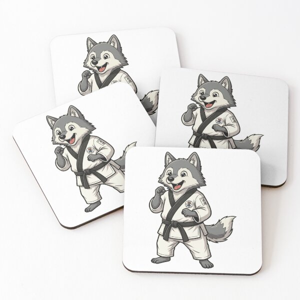 Item preview, Cute Wolf Martial Artist Black Belt Karate designed and sold by k3rstman1.