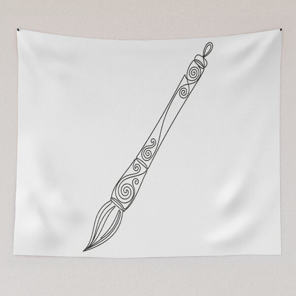 Item preview, Minimal Line Art-Paintbrush designed and sold by DinsignStudio.