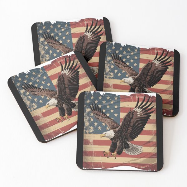Item preview, US Flag America Eagle Land of the Free designed and sold by NicolaMail.