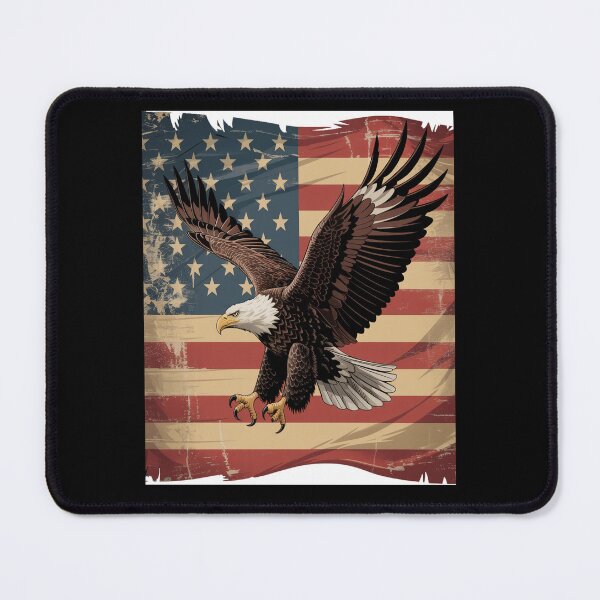 Item preview, US Flag America Eagle Land of the Free designed and sold by NicolaMail.