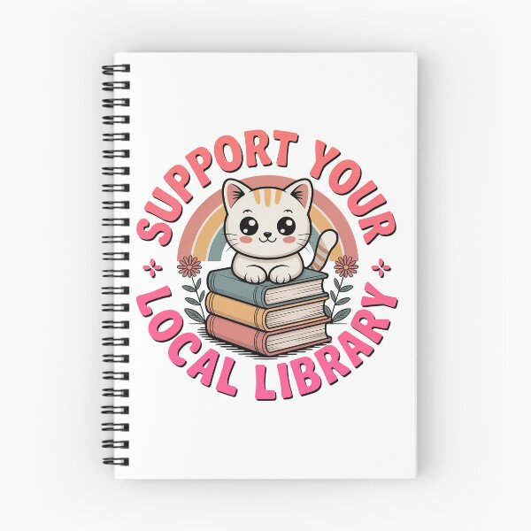 Item preview, Support Your Local Library, Retro Vintage Kawaii Style designed and sold by graphic-genie.