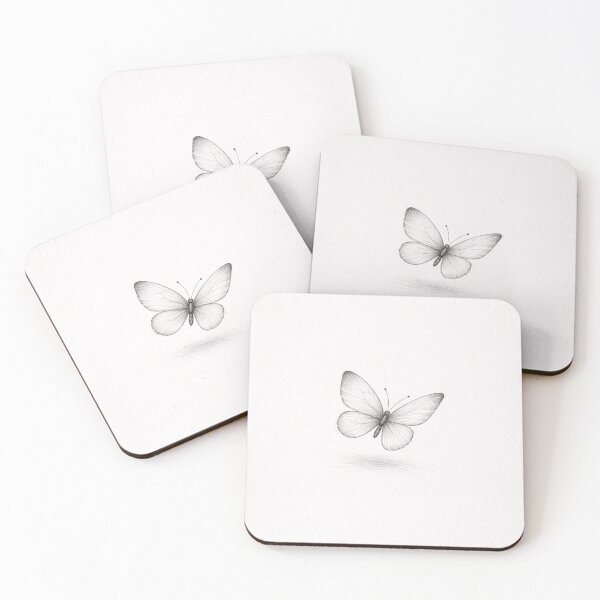 Item preview, Minimalist Butterfly Charcoal Drawing – Elegant Nature Sketch in Monochrome designed and sold by DrizzyV.