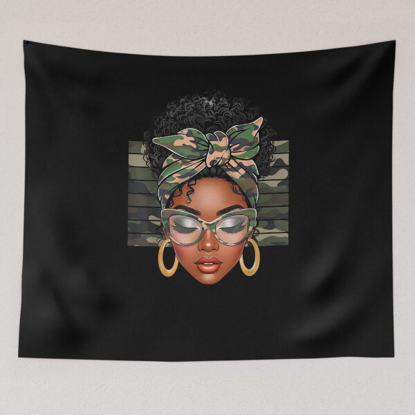 Item preview, Afro Black Women African American Black History Month Camo designed and sold by Ivanbrockhouse.