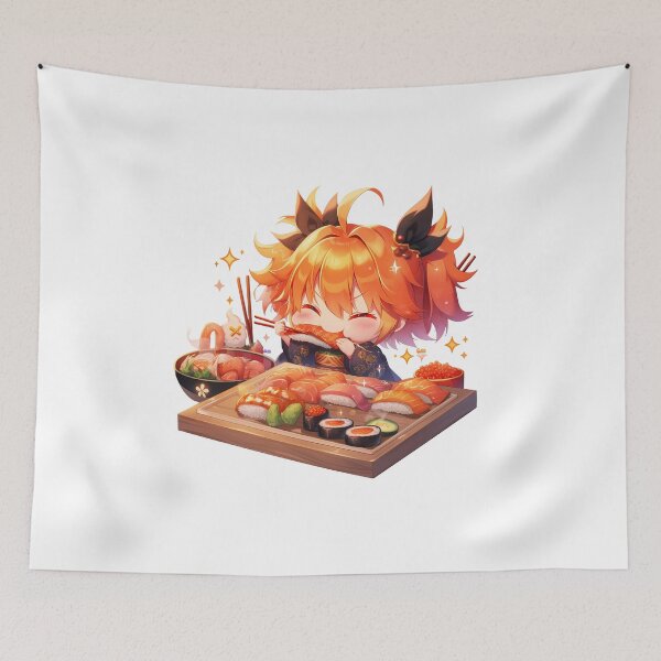 Item preview, Gudako Fate Grand Order Chibi Sushi Feast Sparkles designed and sold by Spraykart.