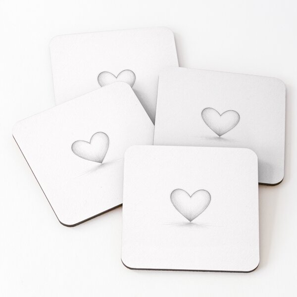 Item preview, Minimalist Heart Charcoal Drawing – Simple Elegant Love Symbol designed and sold by DrizzyV.