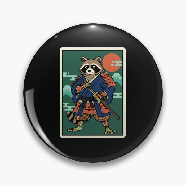 Item preview, Samurai Raccoon Japanese Style Warrior Animal  designed and sold by JordynLadukeg65.