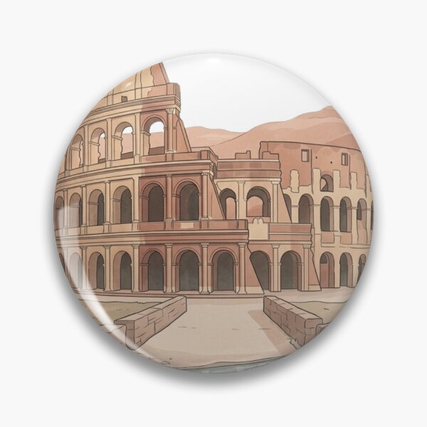 Item preview, Colosseum Rome Italy Flavian Amphitheatre Minimalist Vintage Illustration designed and sold by Artful Expression .