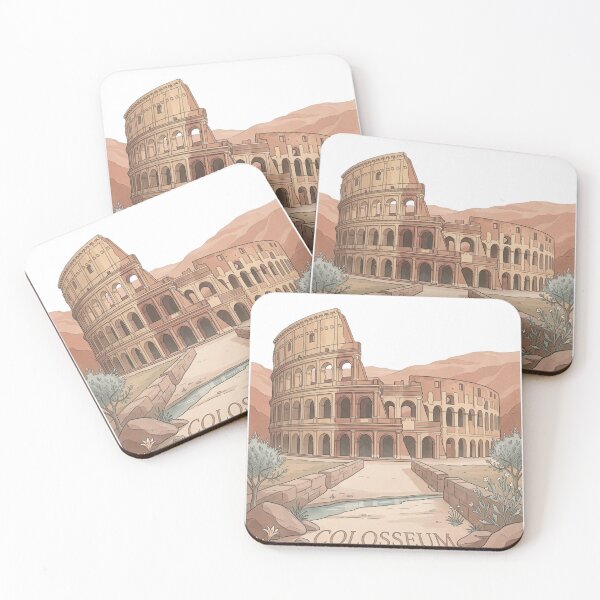 Item preview, Colosseum Rome Italy Flavian Amphitheatre Minimalist Vintage Illustration designed and sold by Artful Expression .