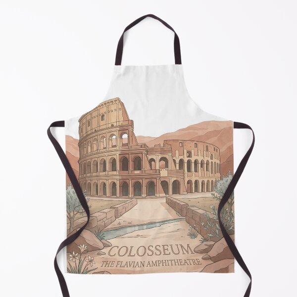 Item preview, Colosseum Rome Italy Flavian Amphitheatre Minimalist Vintage Illustration designed and sold by Artful Expression .
