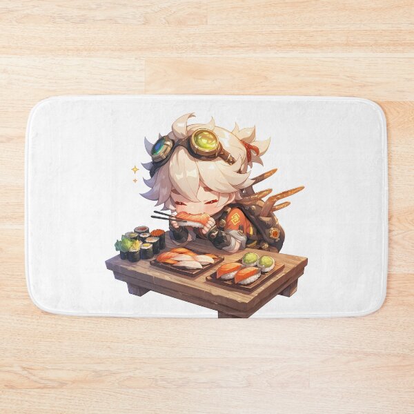Item preview, Bennett Genshin Impact Chibi Sushi Lucky Bite designed and sold by Spraykart.