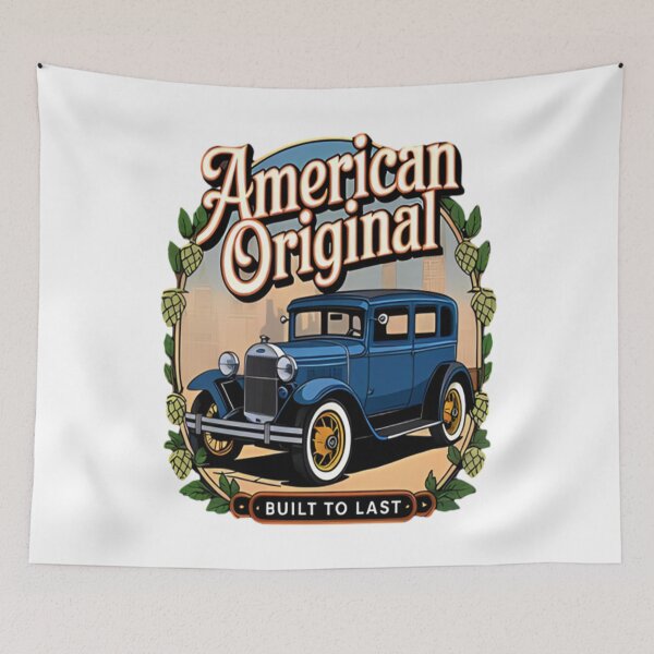 Item preview, Model A blue Vintage American Classic Car designed and sold by HyphThonia.
