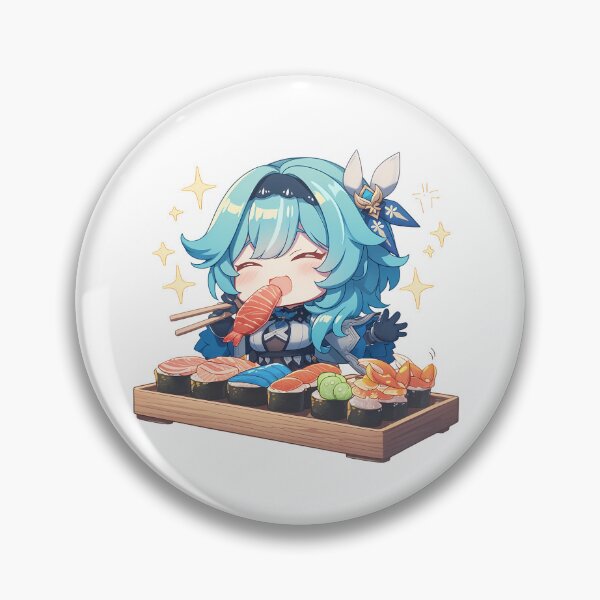 Item preview, Eula Genshin Impact Chibi Sushi Sparkle Bite designed and sold by Spraykart.