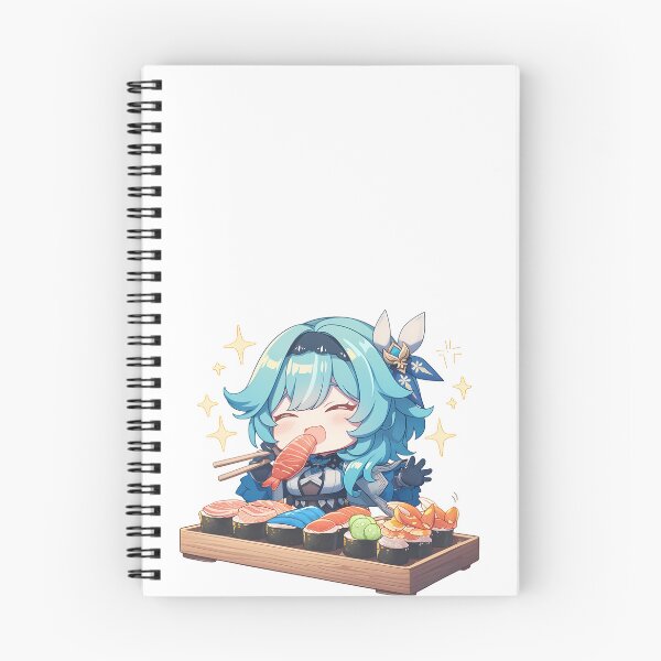 Item preview, Eula Genshin Impact Chibi Sushi Sparkle Bite designed and sold by Spraykart.