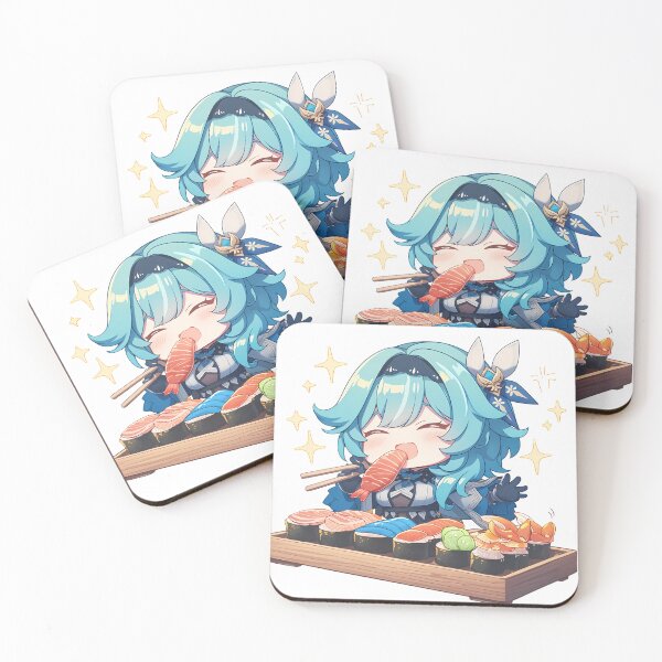 Item preview, Eula Genshin Impact Chibi Sushi Sparkle Bite designed and sold by Spraykart.