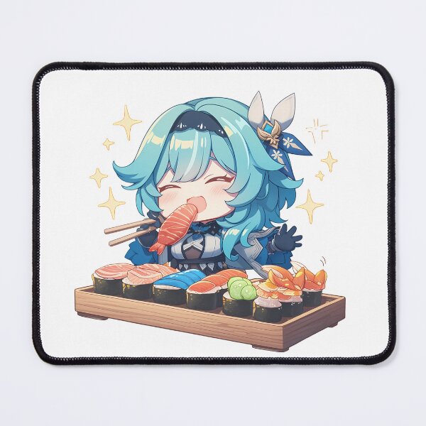 Item preview, Eula Genshin Impact Chibi Sushi Sparkle Bite designed and sold by Spraykart.