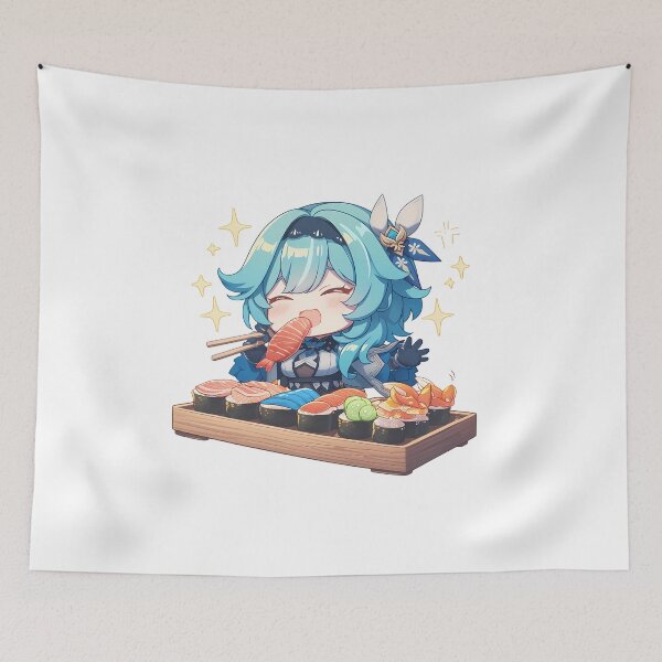 Item preview, Eula Genshin Impact Chibi Sushi Sparkle Bite designed and sold by Spraykart.
