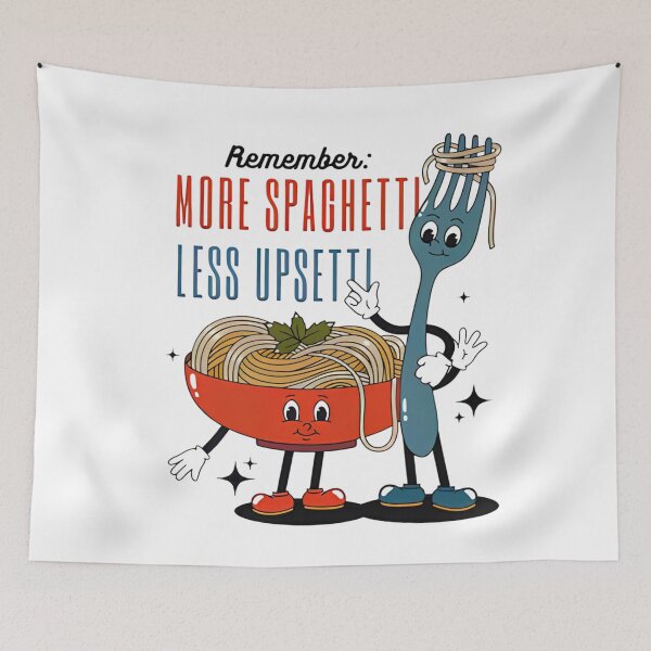Item preview, More Spaghetti Less Upsetti Youth Graphic, Kids Positive Message Foodie Lover Mental Health designed and sold by HyphThonia.