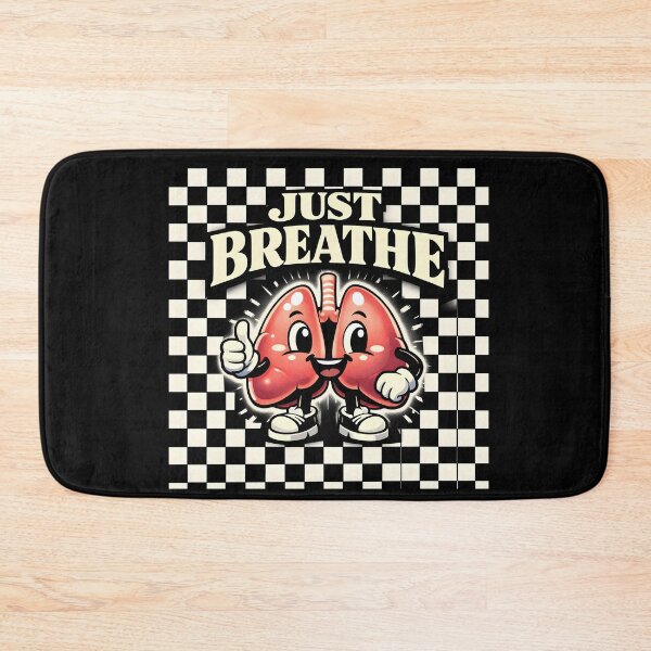 Item preview, Just Breathe Cute Lung Design Respiratory Therapist Funny Medical Cartoon designed and sold by ClinicalHubs.