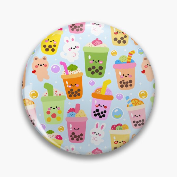 Item preview, Bubble Tea Skyland Seamless Pattern  designed and sold by KJackArtwork.