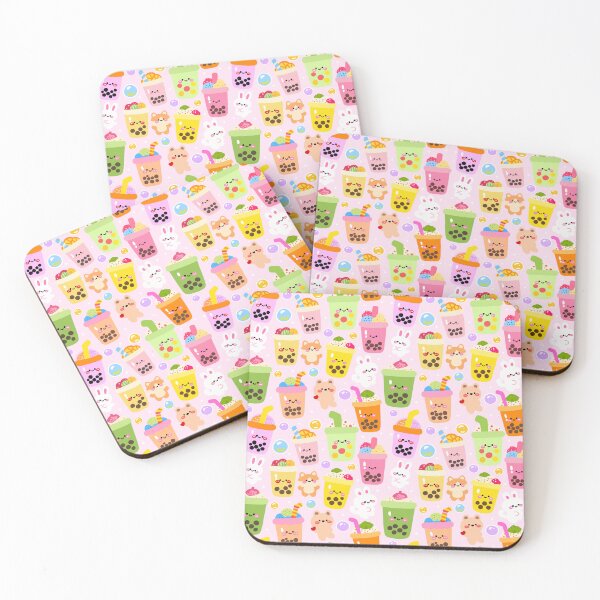 Item preview, Bubble Tea Skyland Seamless Pattern  designed and sold by KJackArtwork.