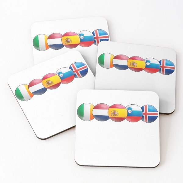 Item preview, Eurovision Boycotting Countries IRE ICE NED SLO ESP designed and sold by EurovisionTom.