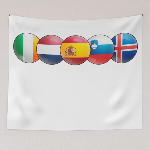 Item preview, Eurovision Boycotting Countries IRE ICE NED SLO ESP designed and sold by EurovisionTom.