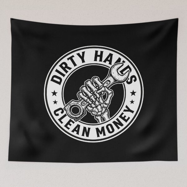 Item preview, Retro Mechanic Dirty Hands Clean Car Money Mens Fathers Day designed and sold by OlakunleOloroz.