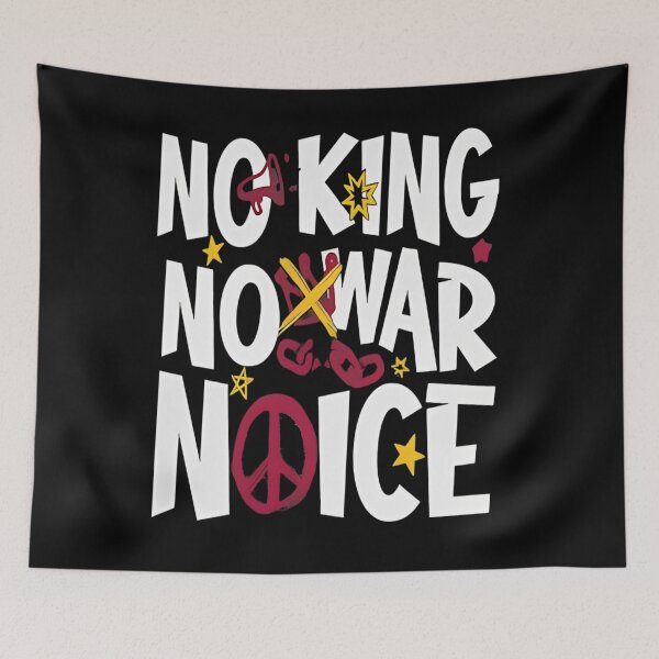 Item preview, No Kings No Masters No ICE No War, Anti Trump Protest Activist Gift, Political Resistance Movement designed and sold by HyphThonia.