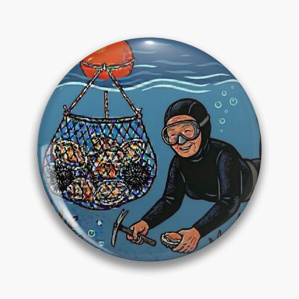 Item preview, Jeju Haenyeo Grandma Freediver Embroidered Patch Style  designed and sold by KOREA-HAENAM.