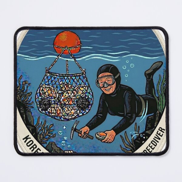 Item preview, Jeju Haenyeo Grandma Freediver Embroidered Patch Style designed and sold by KOREA-HAENAM.