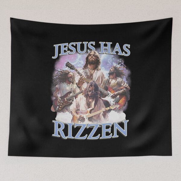 Item preview, Vintage Jesus Has Rizzen Y2K Christian Rocker  designed and sold by FableMind.