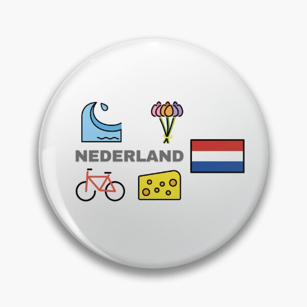 Item preview, Netherlands Vibes – Emoji Design (Wave, Flowers, Bicycle, Cheese) designed and sold by iccdesignsshop.