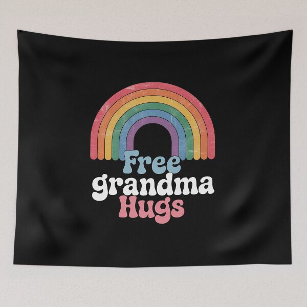 Item preview, Free Grandma Hugs Pride Month LGBTQ Grandmother LGBT Ally Protect Trans Rainbow Pride designed and sold by IdunayaStore.